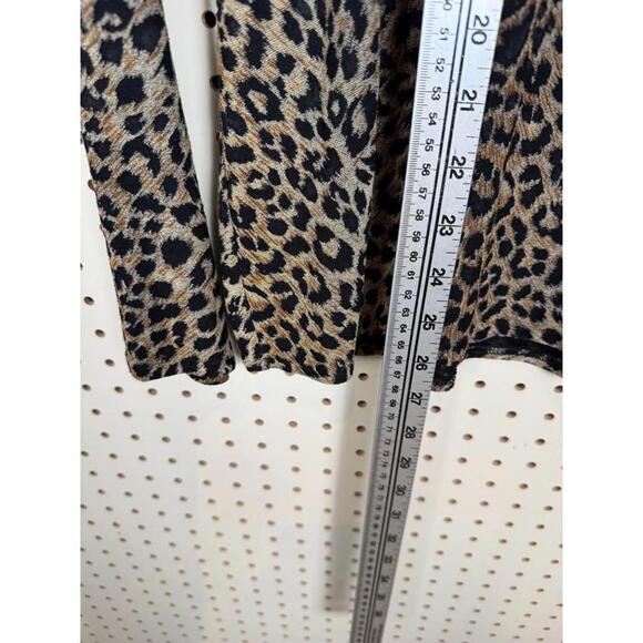 Trendy vintage Leopard Print Long Sleeve Top sz large - Picture 6 of 6